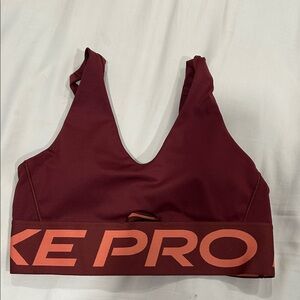 Nike Pro Maroon Sports Bra